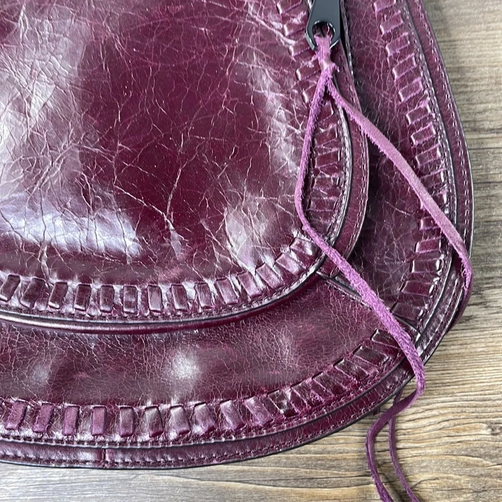 Rebecca Minkoff Small Vanity Saddle, Dark Cherry Messenger Cross Body Handbag